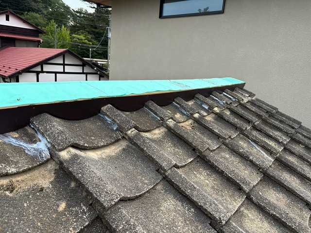 端部まで納めた防水紙